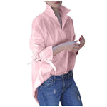 cambioprcaribe shirt pink / L Eleanor Casual Lapel Shirt