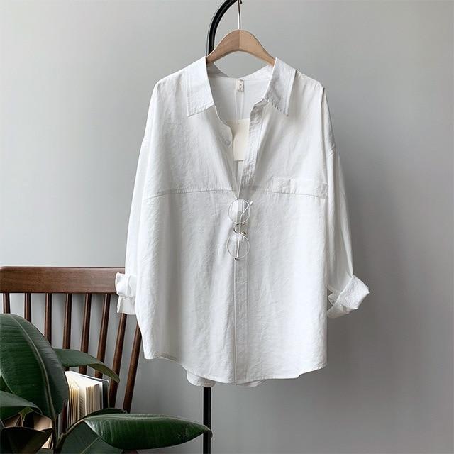 cambioprcaribe shirt White / M Penelope Oversized Vintage Shirt
