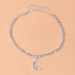 cambioprcaribe Silver Silver 925 Sterling Moon Anklet
