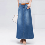 cambioprcaribe Skirts Blue / S Belinda Denim Maxi Skirt