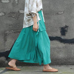 Double Layer Pleated Skirt | Lotus
