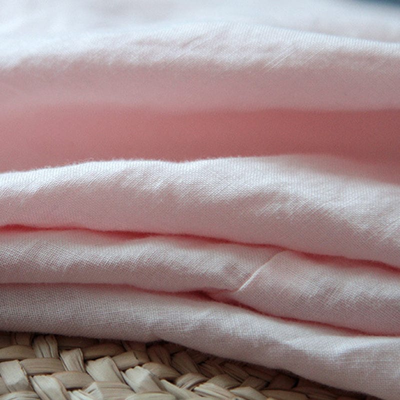 cambioprcaribe Soft Pink Linen Midi Skirt
