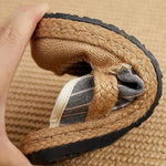 cambioprcaribe Striped Hemp & Cotton Loafers