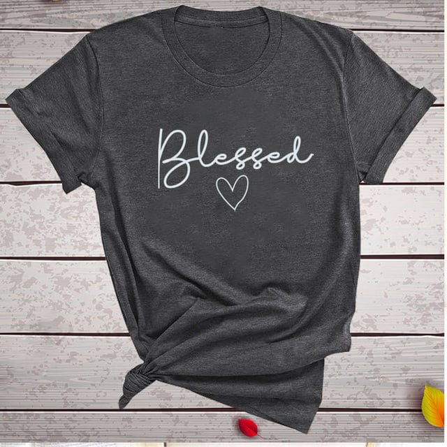 cambioprcaribe T-Shirt Dark Grey / S Graphic Blessed Heart T-Shirt