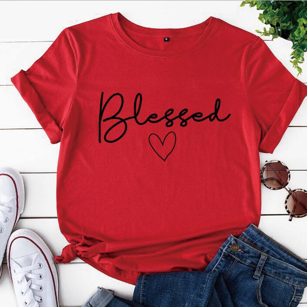 cambioprcaribe T-Shirt Graphic Blessed Heart T-Shirt