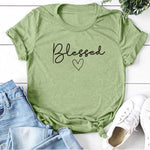 cambioprcaribe T-Shirt Light Green / S Graphic Blessed Heart T-Shirt