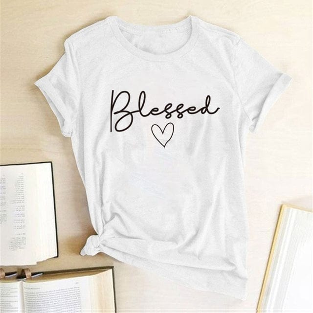 cambioprcaribe T-Shirt WH / M Graphic Blessed Heart T-Shirt