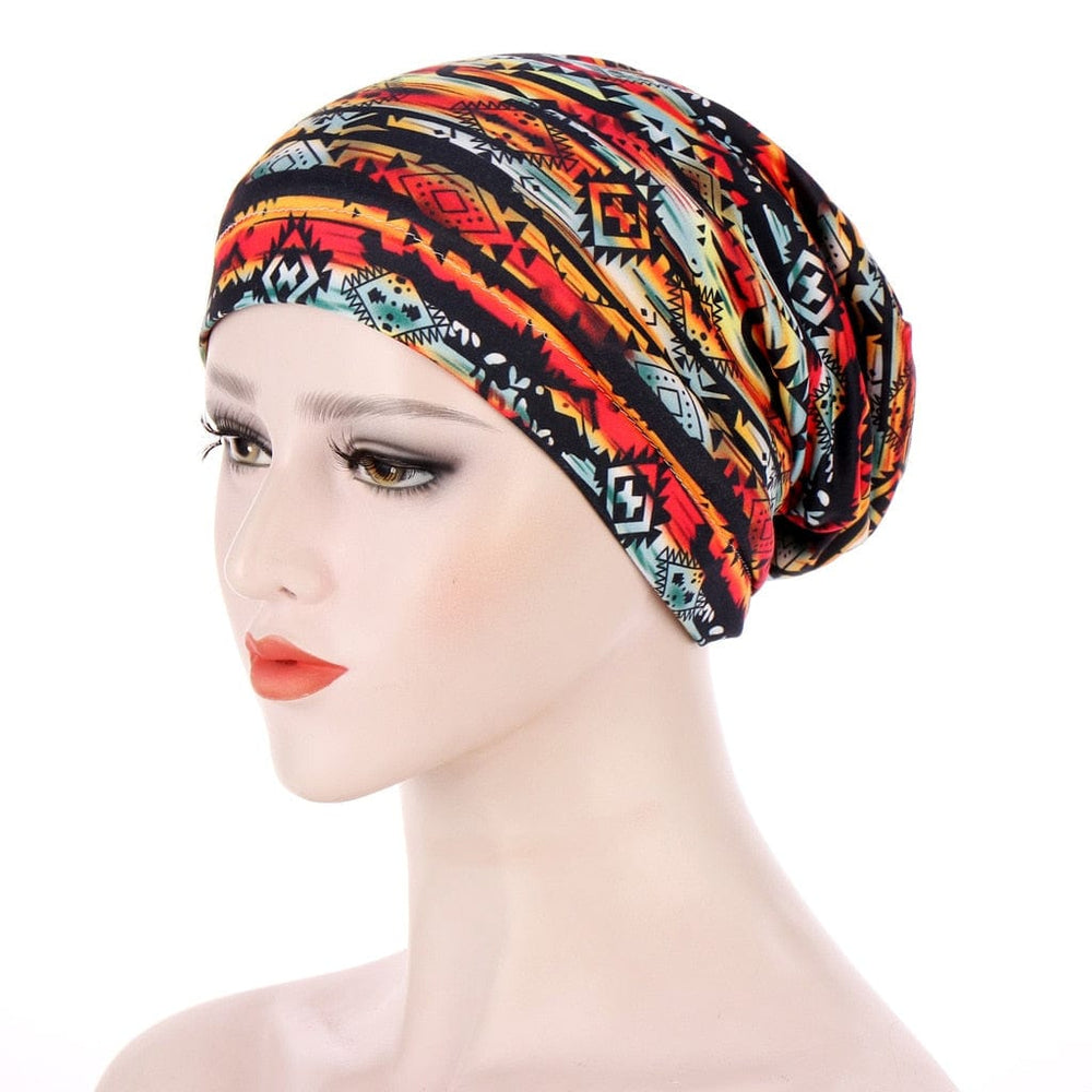 cambioprcaribe Tie-Dye Solid Warm Headscarf Bonnet