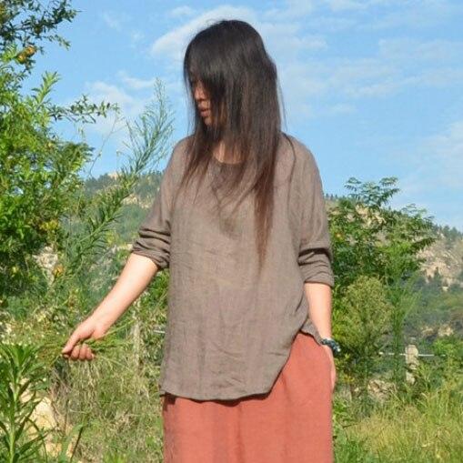 Batwing Sleeve Cotton Linen Shirt | Zen