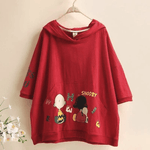 cambioprcaribe Tops Red / 4XL Cartoon Hooded T Shirt