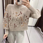 cambioprcaribe Vintage Beading Knitted Sweater