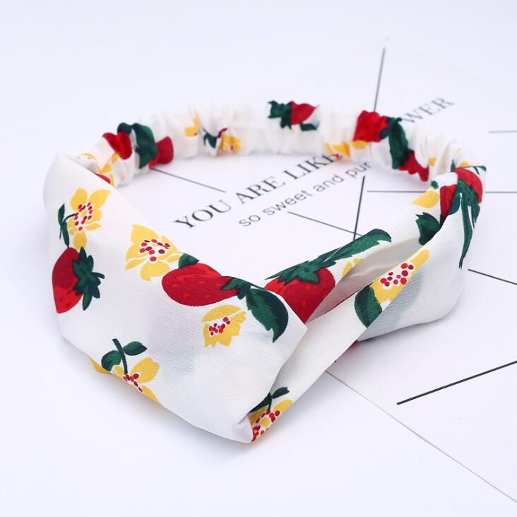 cambioprcaribe White-Floral / 1PC Bohemian Hair Band Printed Headband