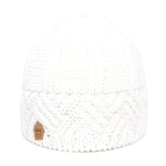 cambioprcaribe White Retro Knitted Beanie Hat