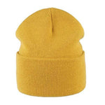 cambioprcaribe Yellow Knitted Autumn Beanie Hats
