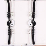 cambioprcaribe Yin Yang Silver Edge (2 Piece Set) Yin Yang Couple Bracelets